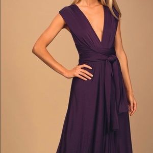 Lulu's Always Stunning Convertible Purple Dress
